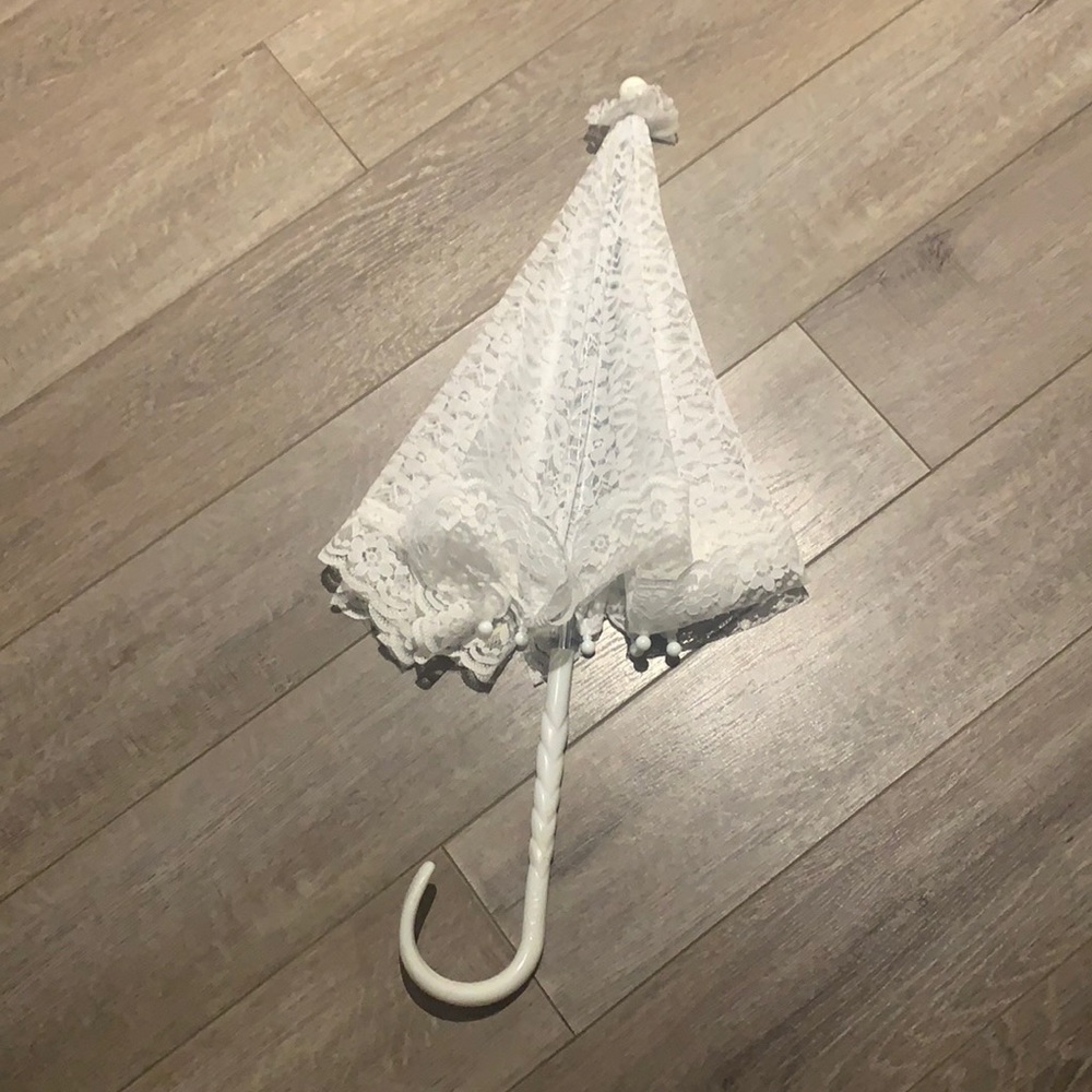 White lace umbrella